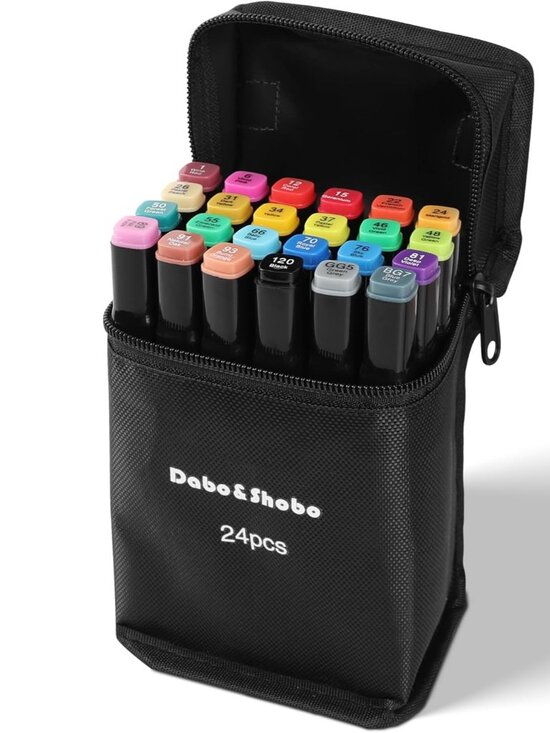 Other - 24 Colors Drawing Markers, Dual Tip Art Markers, Coloring Marker For Adult Sketc
